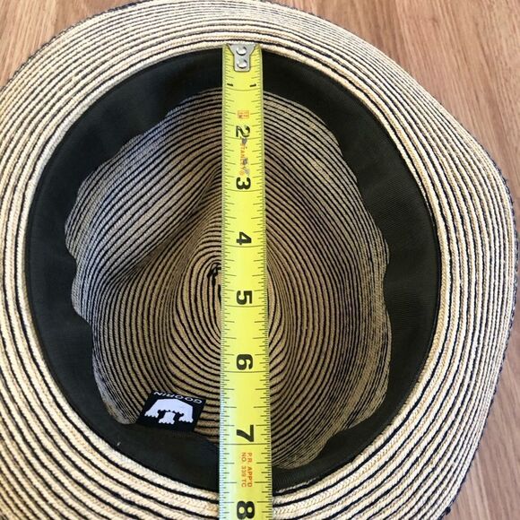 Goorin Bros 100% Paper Hat Medium Turquoise/Black - Picture 10 of 12